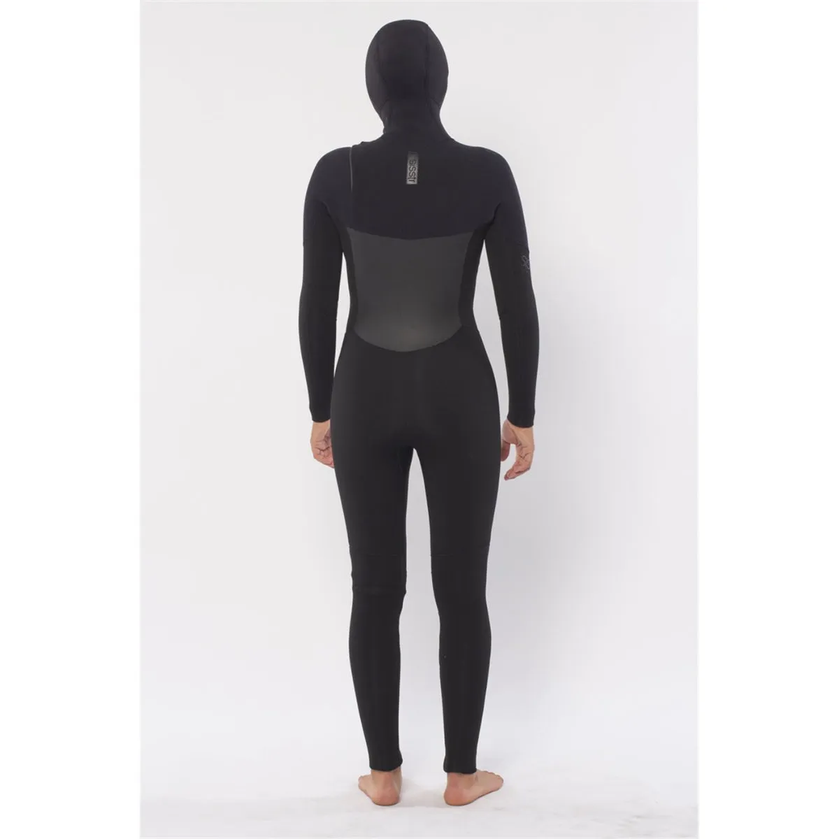 5/4mm SisstrEvolution 7 Seas Hood Chest Zip full - SBK - Solid Black