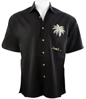 Bamboo Cay - Peekaboo Palm, Embroidered Tropical Style Shirt