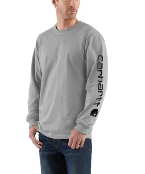 Carhartt Signature Sleeve Logo Long-Sleeve T-Shirt - Heather Grey