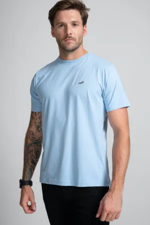 Classic Fit Short sleeves-CasualCrew Neck - Blue Bell