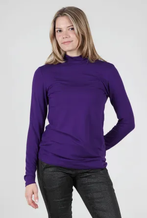 Essential Jersey Mock Neck, Violet