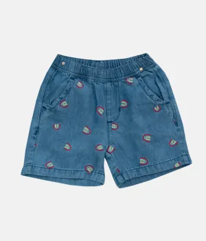 Girls Casual Denim Shorts - Mini Rainbow