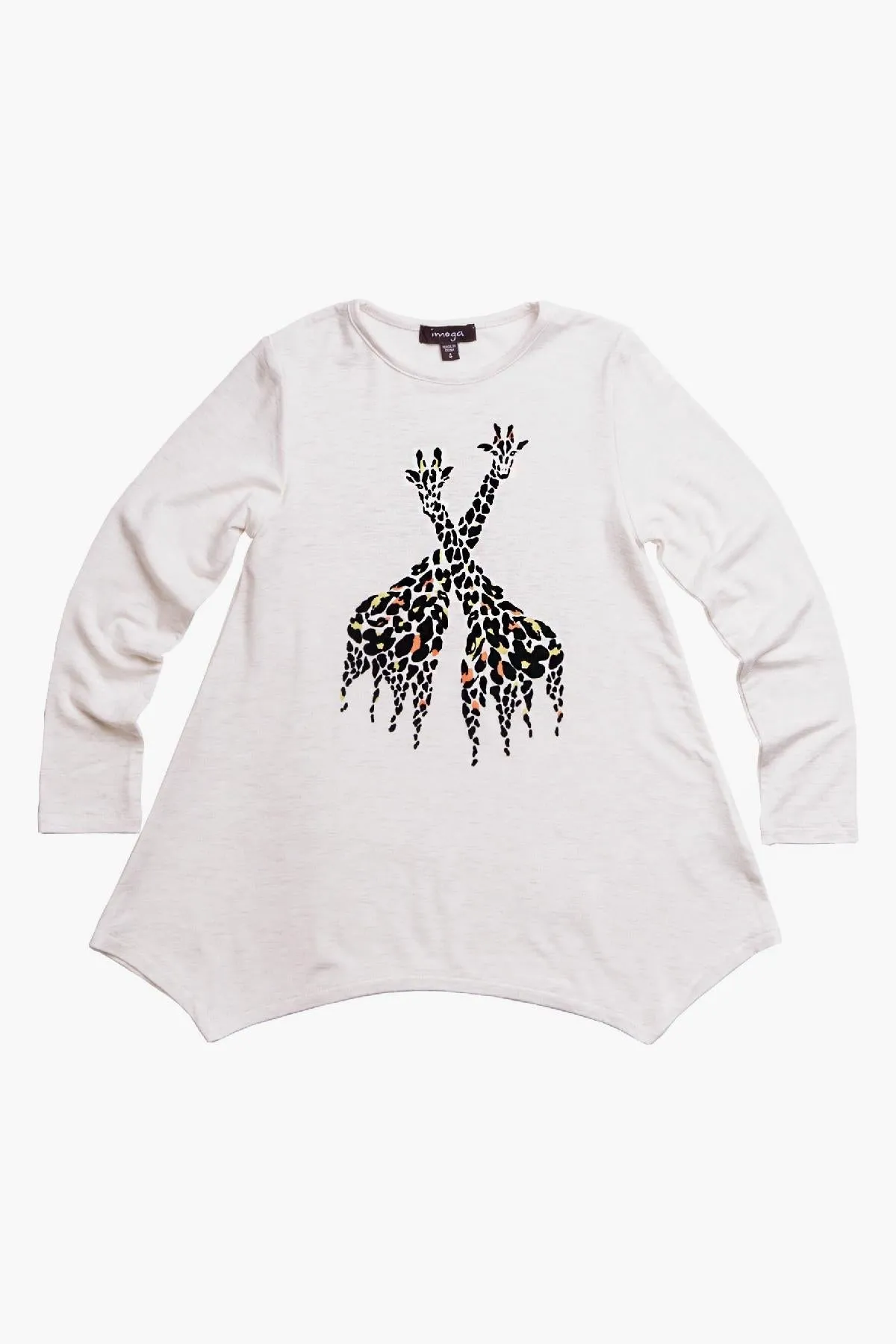 Imoga Amber Girls Tunic - Giraffe Oatmeal