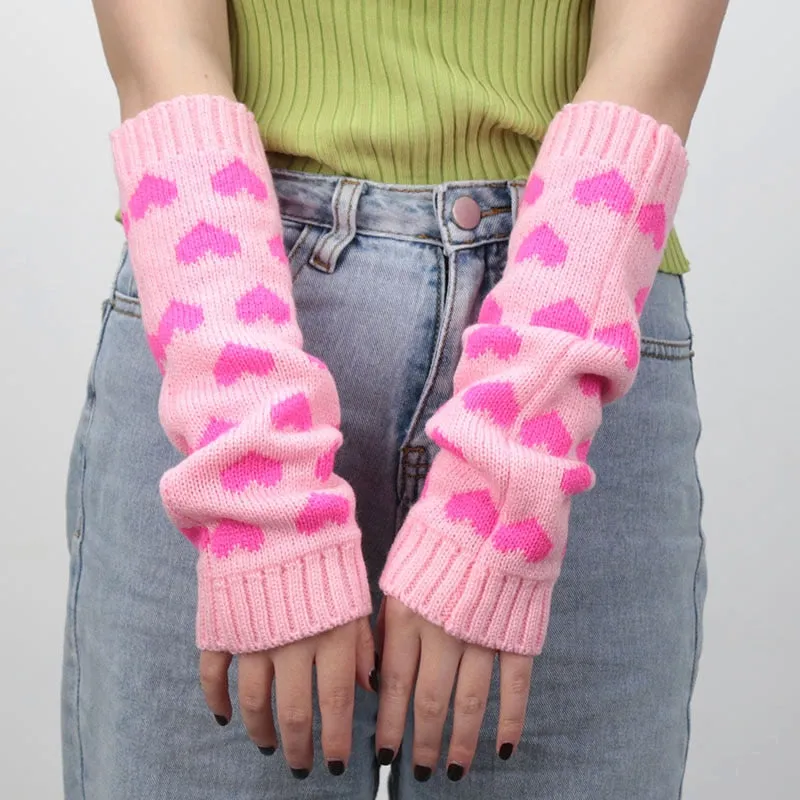 Kawaii Heart Arm Warmers