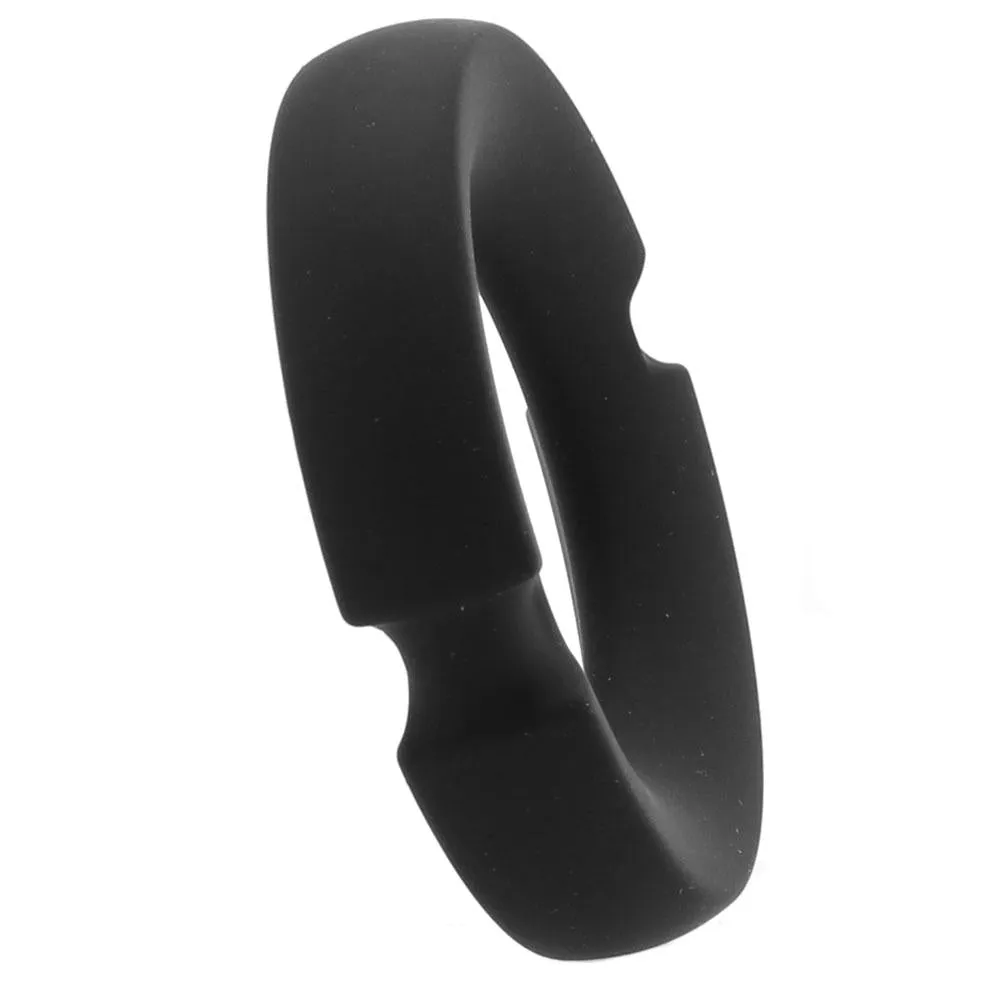 Kink Stretchable Silicone-Covered Metal Cock Ring in 50mm