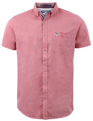 Le Shark Brayford red cotton shirt