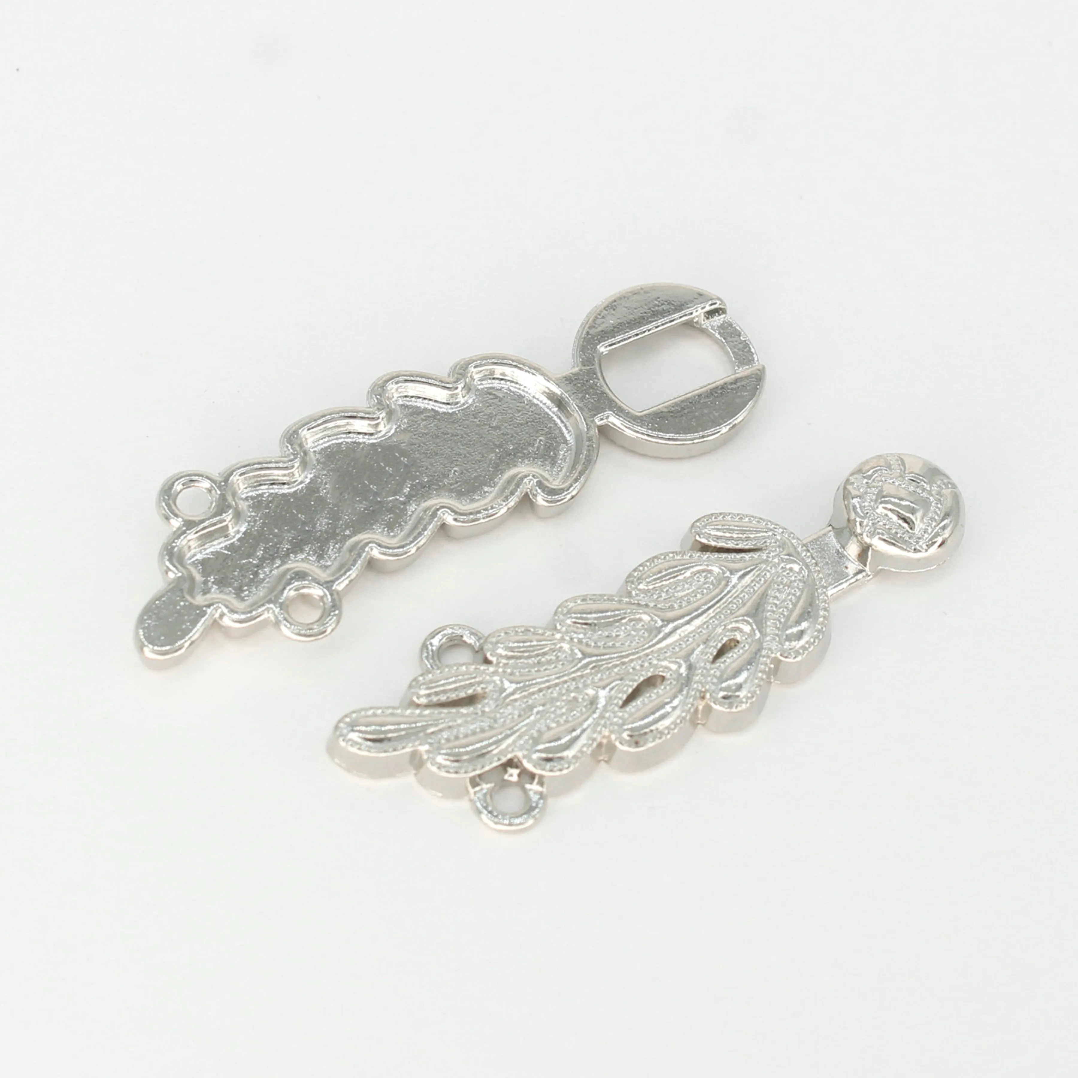 Leafy Luxury Frog Closure Metal Buttons