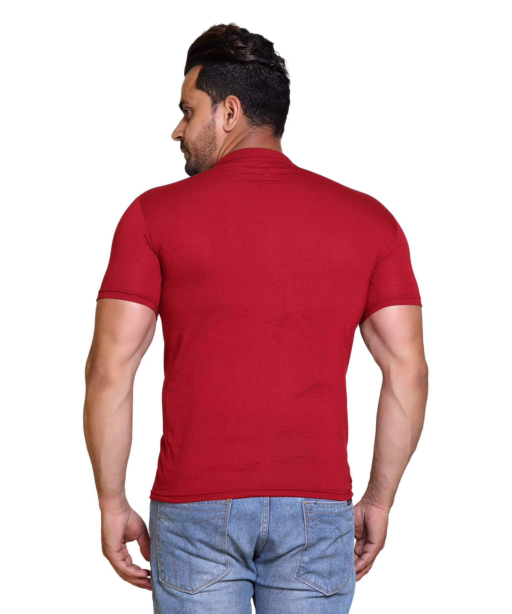 Men Mountains Are Calling Cotton Blend Round Neck Half Sleeves T-Shirt