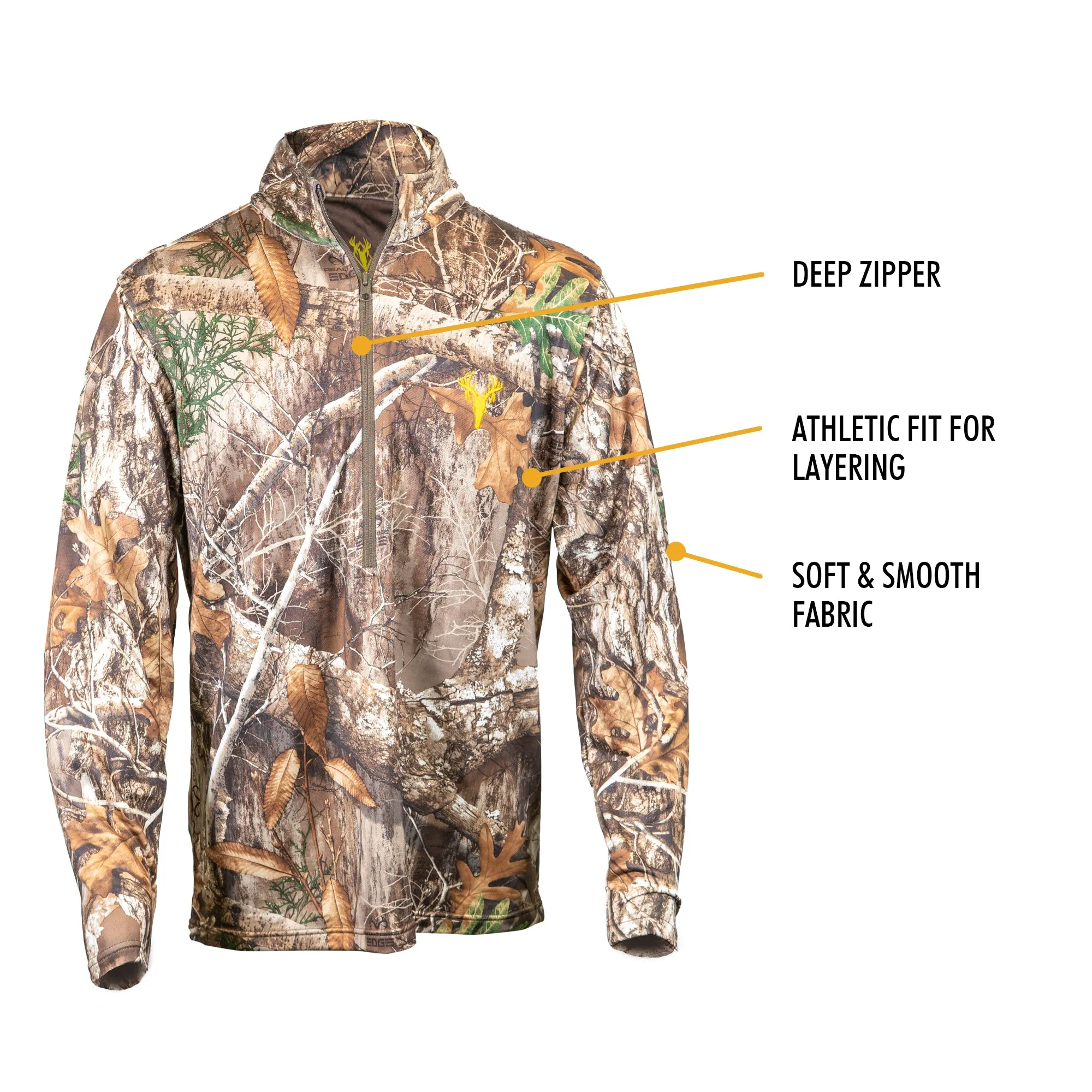 Men's 1/4 Zip Hunting Performance Shirt