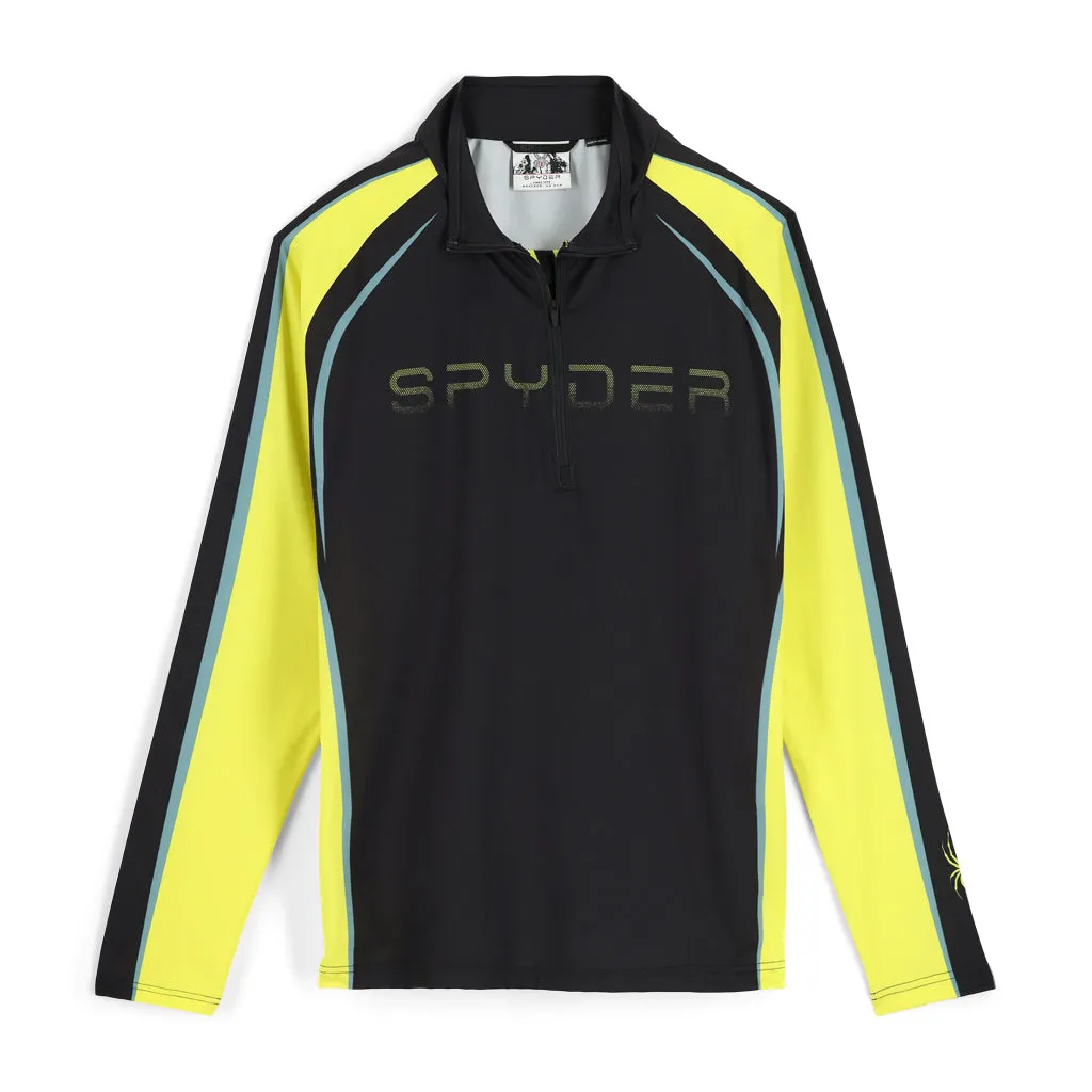 Mens Throwback Half Zip - Black Citron (2022)