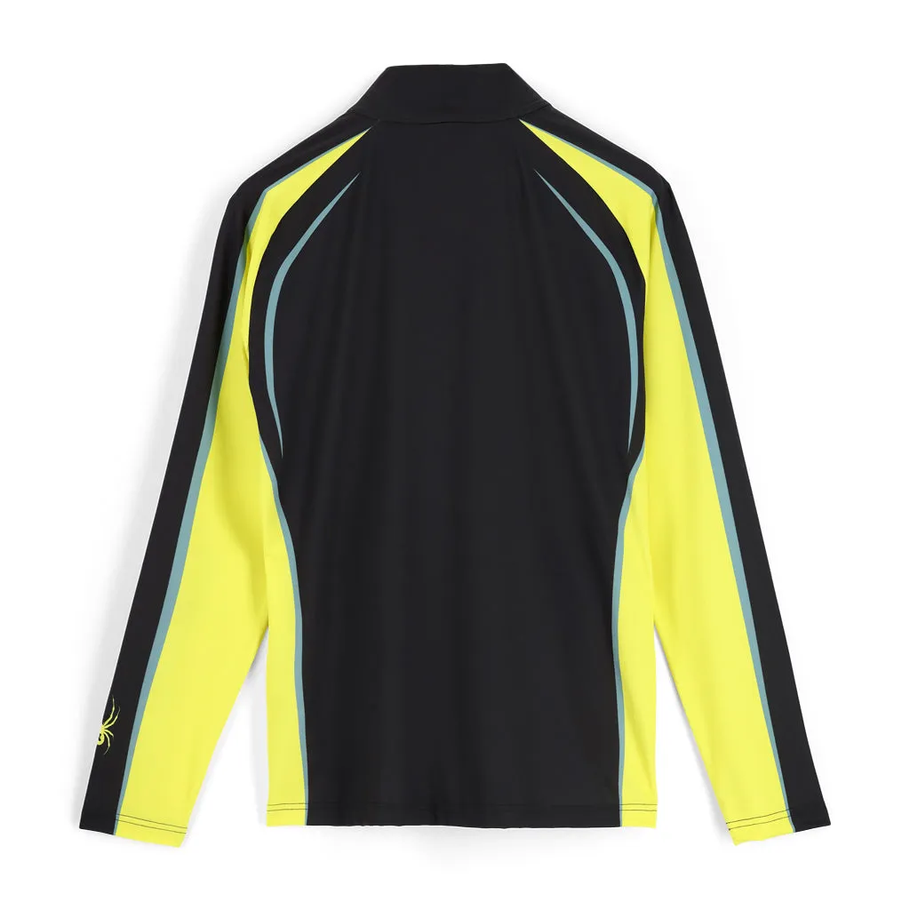 Mens Throwback Half Zip - Black Citron (2022)