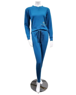 Q81173 Blaire Seaport Fleece Lined Modal Pajamas Set