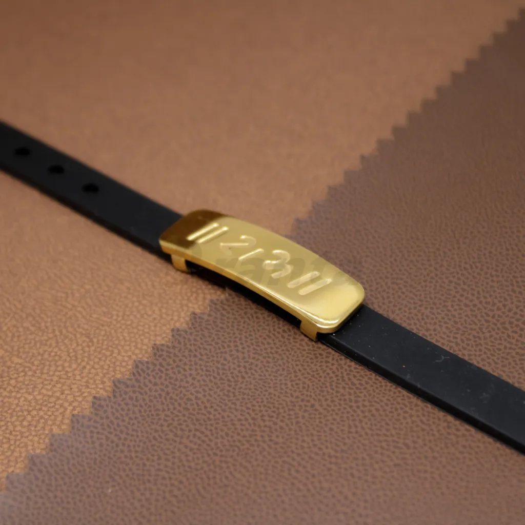 Ram Shiny Silicon Belt Men's Gold Bracelet